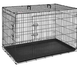 Top Paw Double Door Folding Wire Dog Kennel