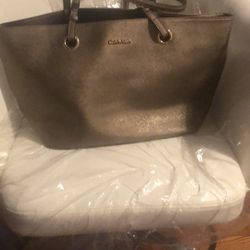  Calvin Klein tote bag metallic and color