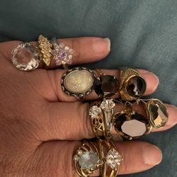 assorted stone rings
