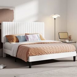Queen Bed Frame NEW IN BOX White