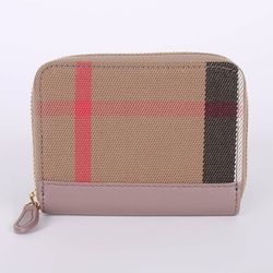 Burberry Mini Check Zip Wallet | Grey Mink |