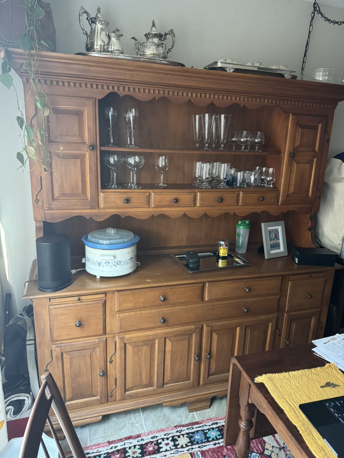 Vintage Hutch China Cabinet