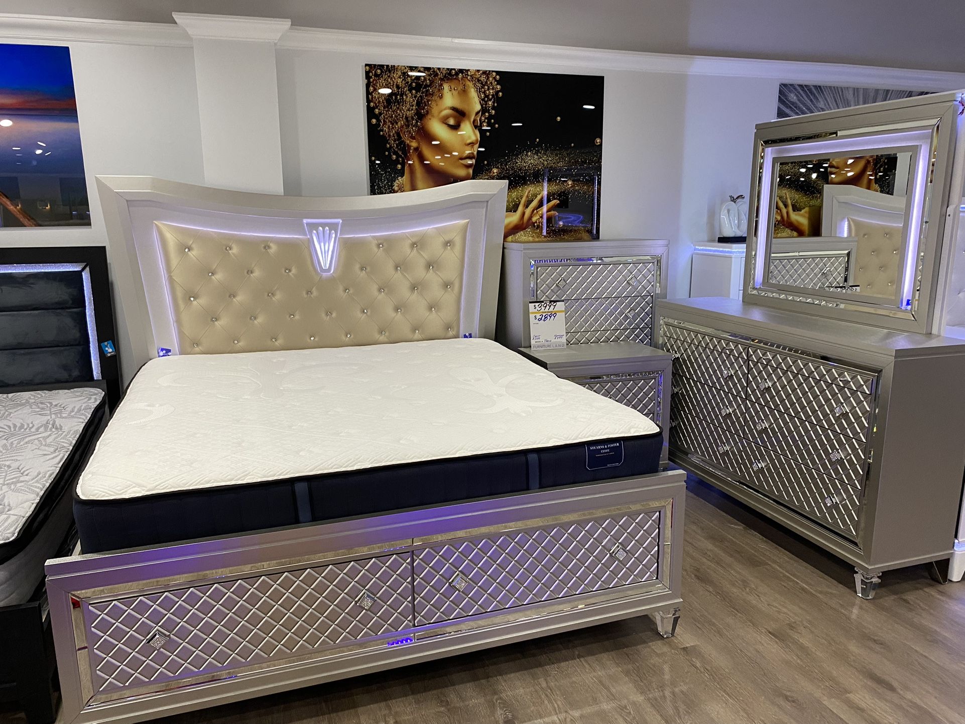 🌟🌟🌟 Beautiful 5pc Bedroom Sets starting at $599 😳😮WOW!!!