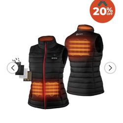 WOMEN'S Authentic CLASSIC HEATED VEST - BLACK Size l Brand New With Tag Battery No Included