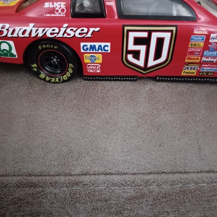 Budweiser #50 Die Cast Car Ricky Craven Bonus Seagrams Plate for