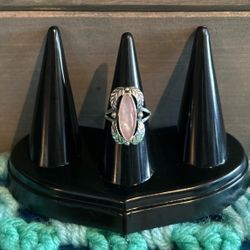 Vintage Sterling Silver Mother Of Pearl Ring