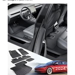 TAPTES 2026 New for Tesla Model 3 Floor Mats 2025 2024, Full Set All Weather Cargo Liners Trunk Mat Carpet Rubber Covers for Model 3 Highland, Car Int