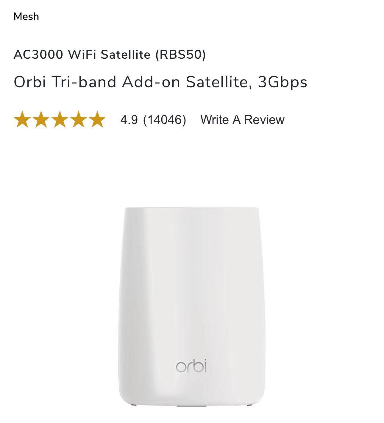 Orbi Mesh WiFi System