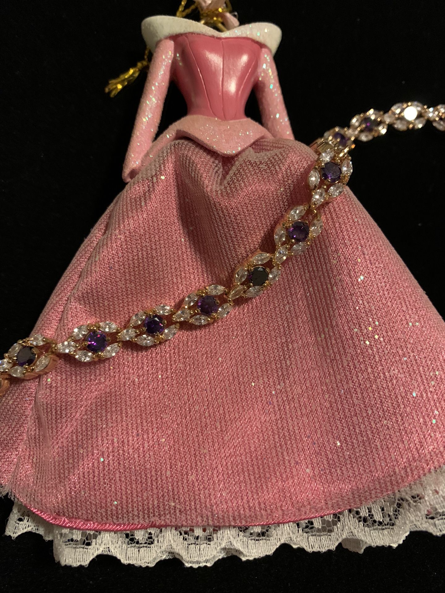 Genuine 16.0ctw Amethyst & Sapphire Bracelet