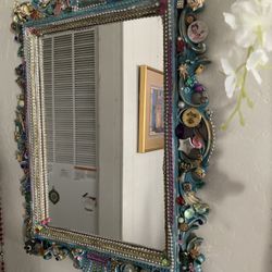Wooden Mirror That Has Been Glammed Up