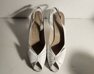Bruno Magli Leather Peep Toe, Slingback 3 Inch Heels