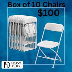 Box of 10 Plastic Chairs