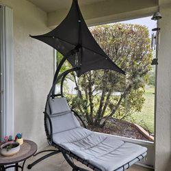 Outside Floating Lawn Chair With Adjustable Shade Cover