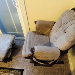 Angel Line Windsor Glider and Ottoman, Espresso Finish with Chocolate Cushions 