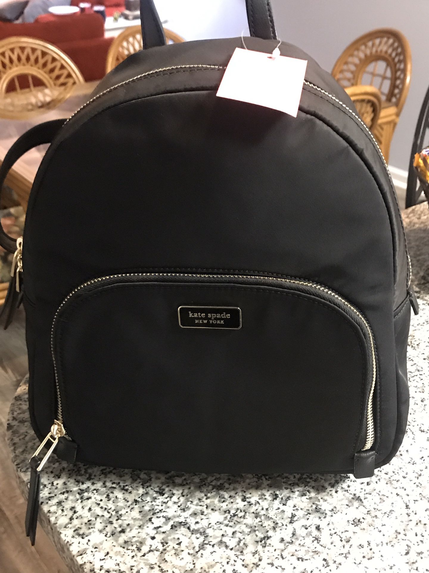 Authentic Kate Spade Dawn Black Nylon Backpack NEW