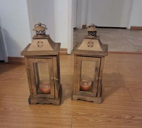15-inch wooden lanterns , 2 for $39