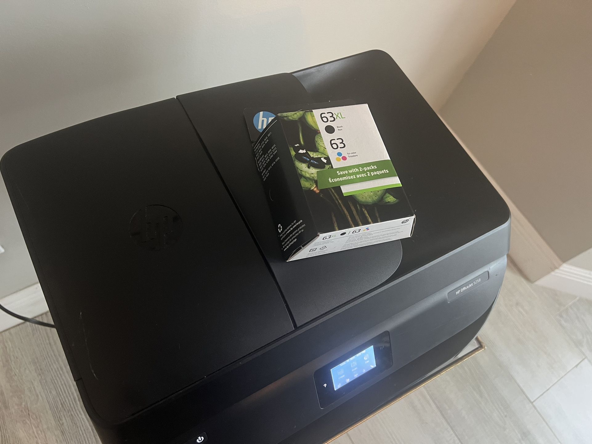HP Office jet 5258 Color printer With Free XL Color/Black Ink Combo