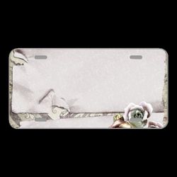 License Plate Novelty Car Front Scrapbook Page Craft Grunge