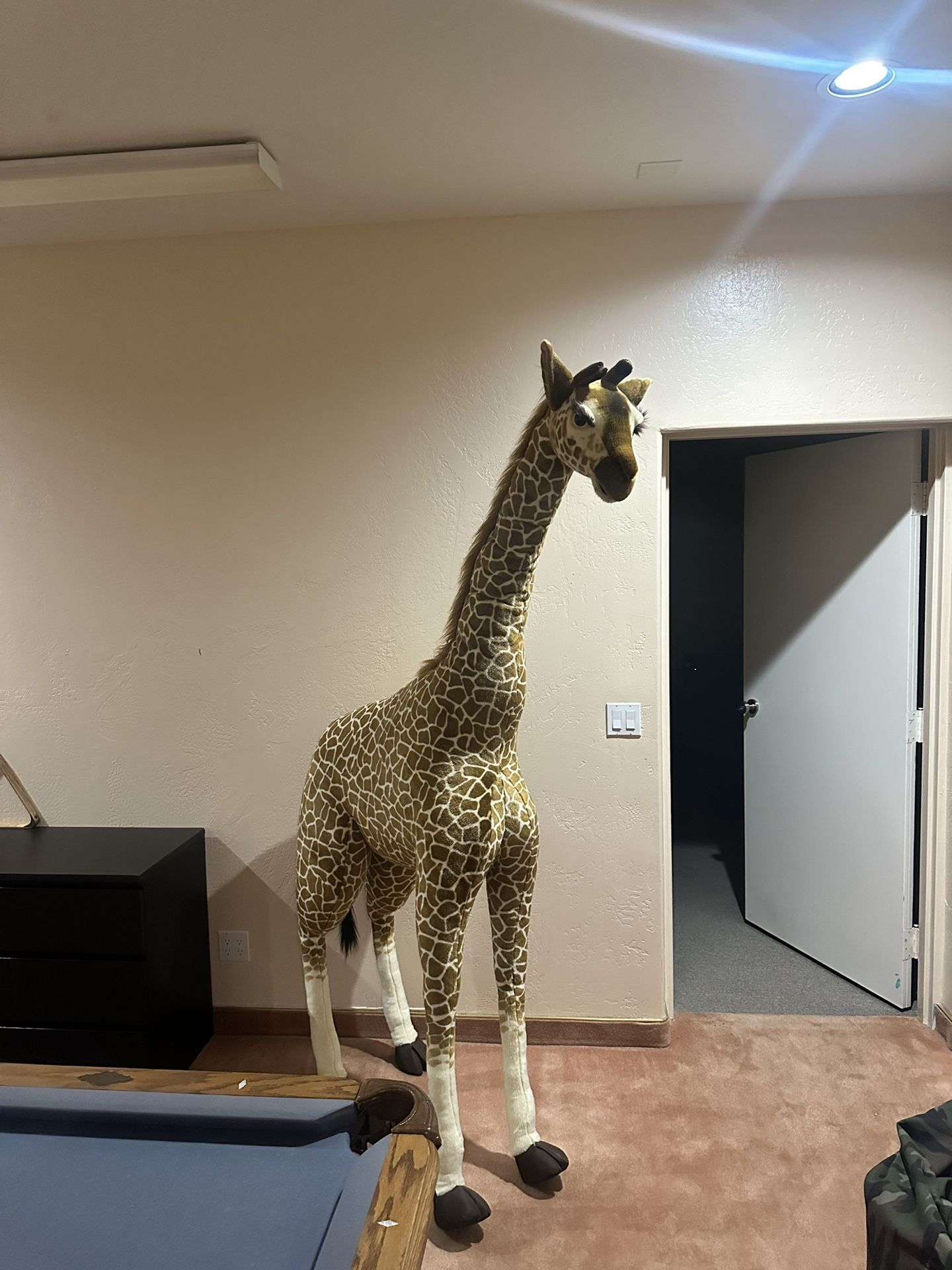 Giant Giraffe Ride-On Stuffed Animal Decor