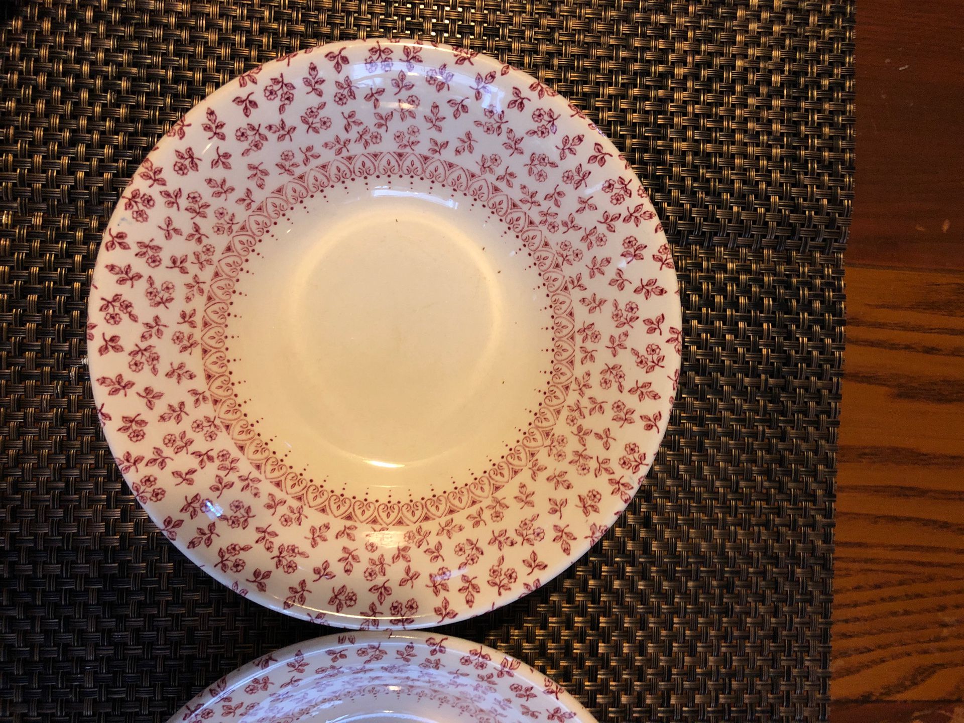 Antique Set of 3 Plates and 3 bowls