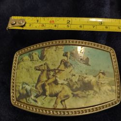 Rear Vintage Cowboy Belt Buckle