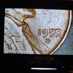 1955 D  Lincoln Penny multiple errors