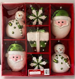Holiday Time Jumbo Shatterproof Christmas Ornaments 9-Piece Set-Green 🎄Read Full Description Below