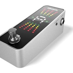 D'Addario Accessories Guitar Tuner Pedal - Chromatic Tuner for Electric Guitars, Bass Guitars and More - Rugged Aluminum Enclosure - Fast and Accurate