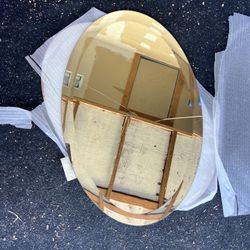 LAST THREE - SPECIAL BLOWOUT SALE! New! Torreon Importers Frameless Oval 20”W X 30”H Beveled Edge Wall Mirror