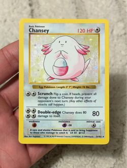 1999 Chansey Shadowless Base Set #3 - Raw NM/Single