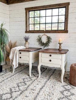 *Refurbished* (2pc) French Provincials Nighstands / Side Tables by Yours Truly