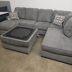 New PLUSH Gray Sectional