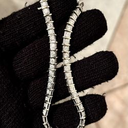 14K White Gold Diamond 1.32ctw Tennis Bracelet 7.3 inches
