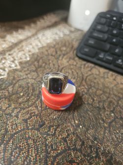 MEN'S RING WITH BLUE STONE SIZE 10