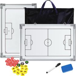 Magnetic Soccer Coaching Tactics Board, Portable Soccer Clipboard for Coaches Soccer Dry Erase Whiteboard Strategy Tactical Blackboard Football Coach 