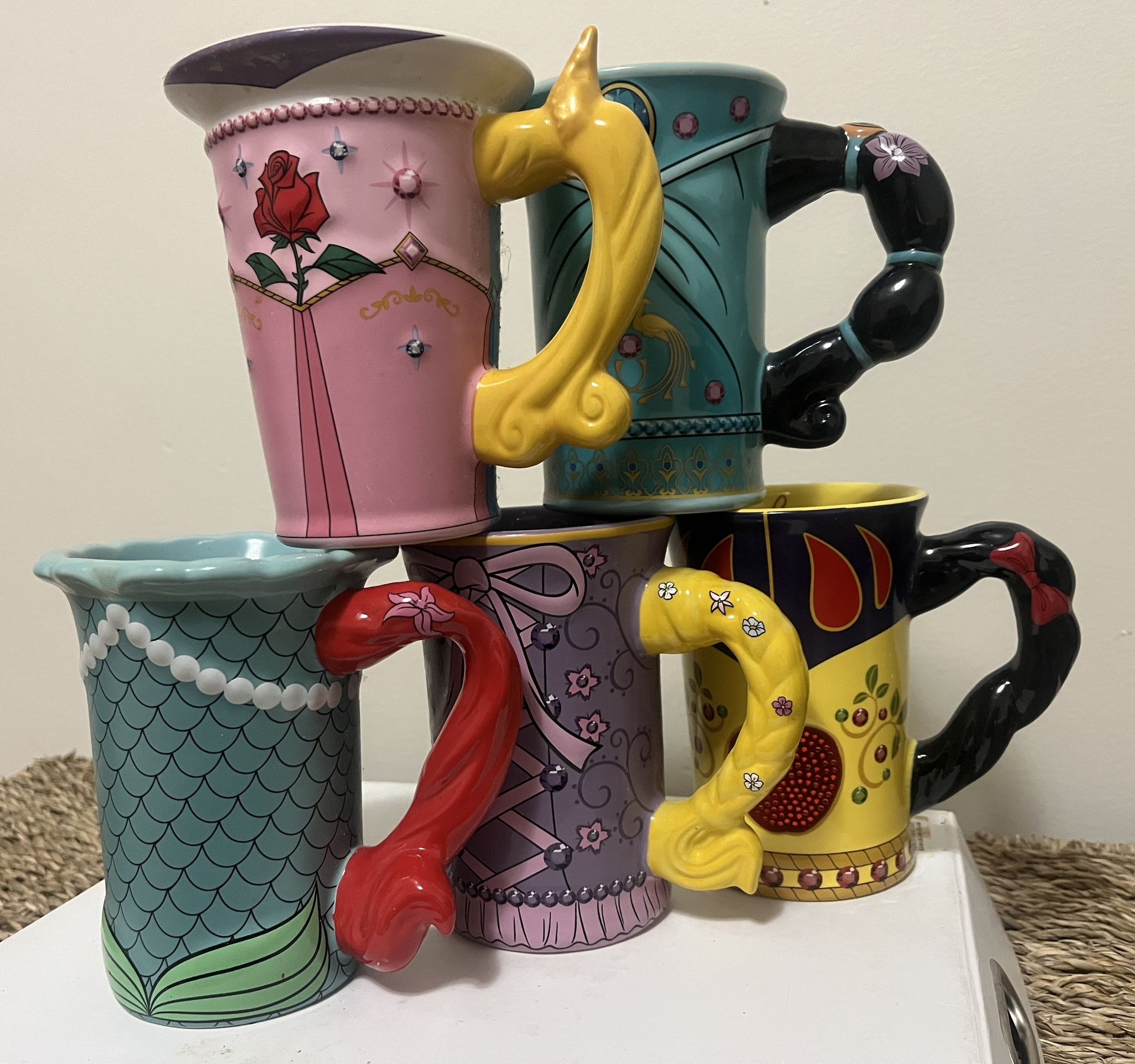 Disney Ceramic Princess Mugs - Collectible