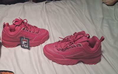hot pink. Fila  shoes