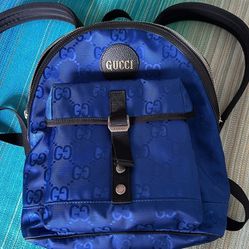 GUCCI blue black GG MONOGRAM ECONYL OFF THE GRID Backpack Bag