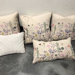 Spring Green Herbs Plant Leaf Floral Pillows and pillow Covers 18x18 and other sizes