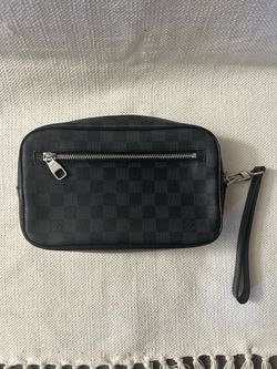 Vintage Louis Vuitton Kasai Damier Graphite Canvas Clutch Black Silver-Tone