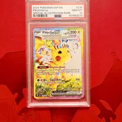 2024 Pokemon SV Surging Sparks - SSP EN #238/191 Pikachu Ex PSA 10