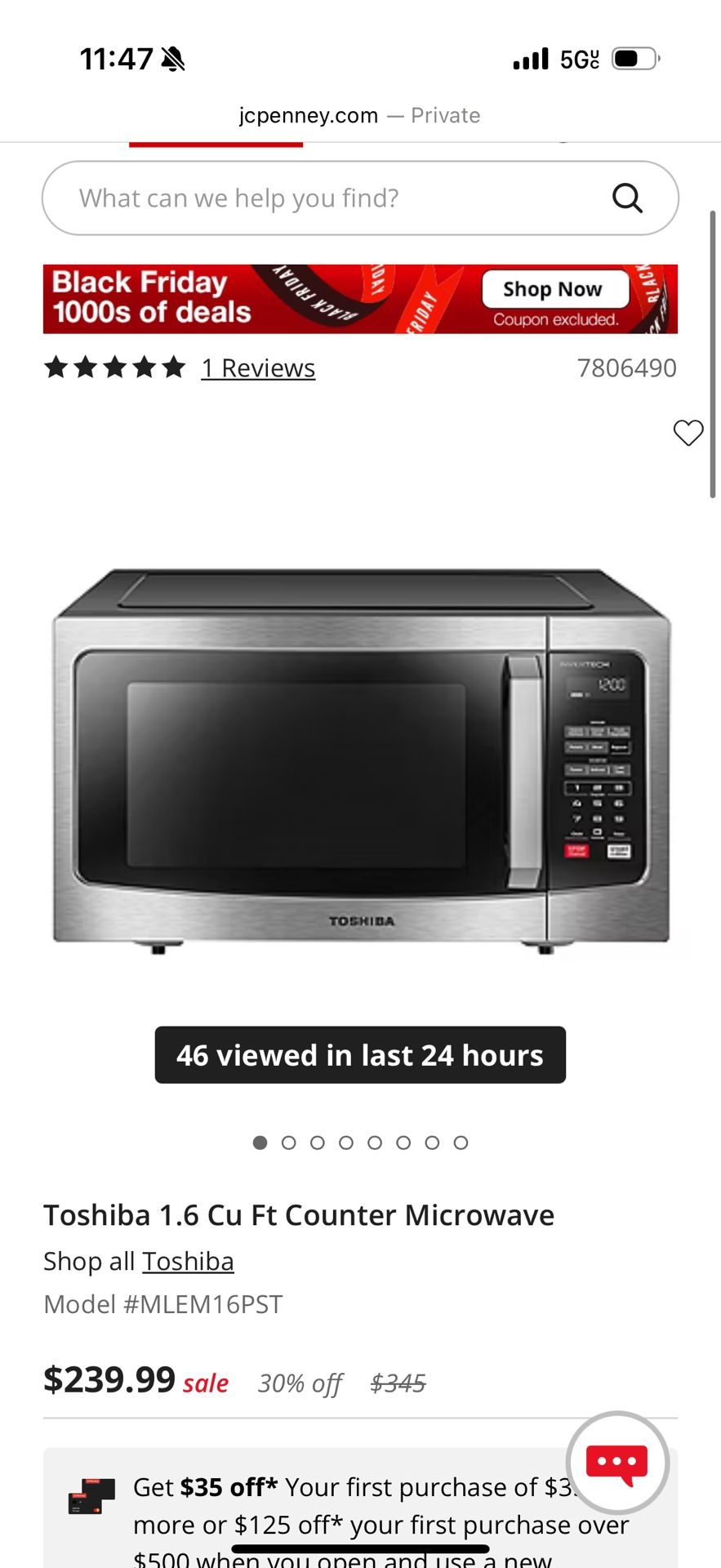 Toshiba Microwave