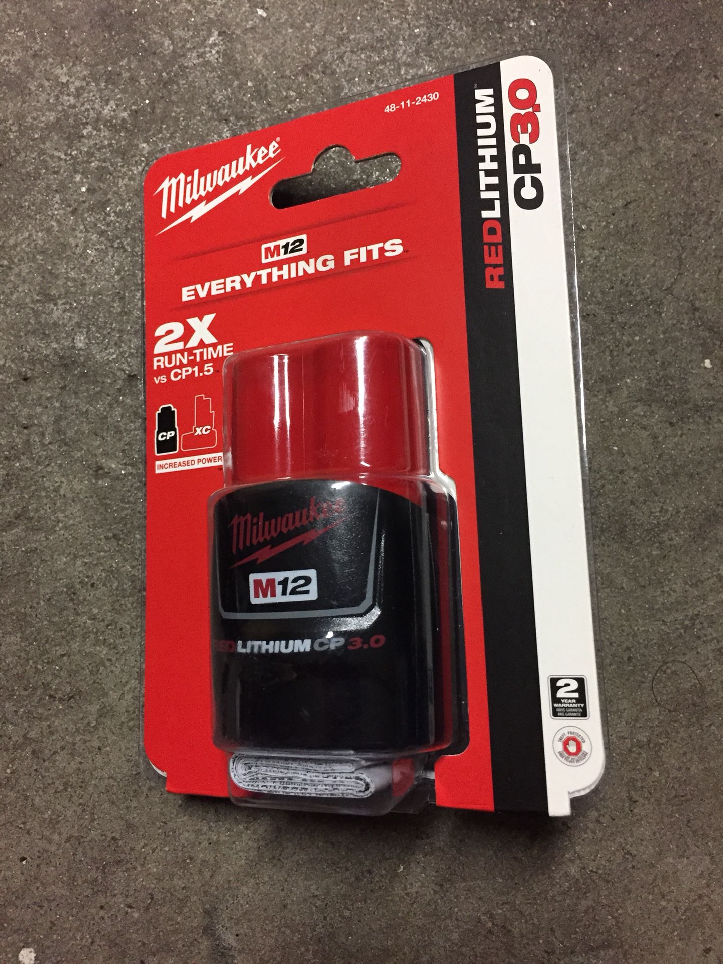 $35 • Milwaukee M12 Battery - CP 3.0 • Battery Only