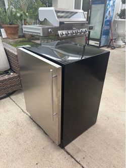 Compact Stainless Steel Fridge