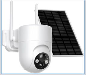 Wireless Security Camera Outdoor, 360° PTZ Remote Cameras for Home Security Solar Powered, 2K 3MP Surveillance & Security Cameras with Spotlight Color