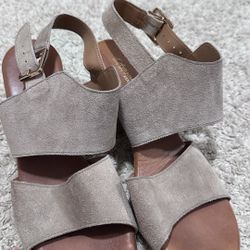 Women's Beige Suede Sandals
