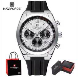 Reloj NAVIFORCE para hombre con indicador de fecha, cronógrafo de cuarzo de 24 horas