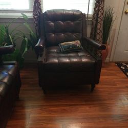 Leather Sofa And Chair