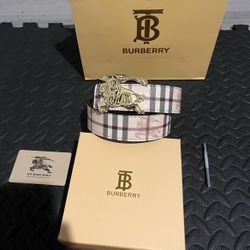 Designer Belt Gold horse buckle 