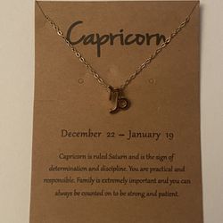 Fashion Gold Plate Capricorn Necklace 